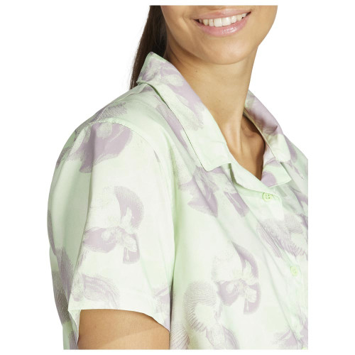 Adidas Γυναικείο πουκάμισο Floral Graphic Cropped Woven Shirt